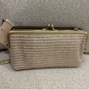 Patricia Nash Gold and Tan Woven Clutch